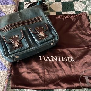 Green Leather Danier Purse